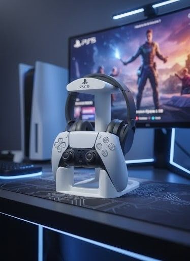 Soporte PS5 Mando y Auriculares