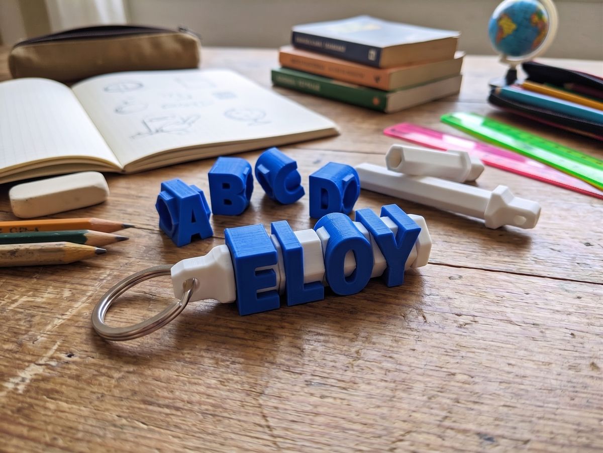 Llavero Personalizado con Nombre 3D