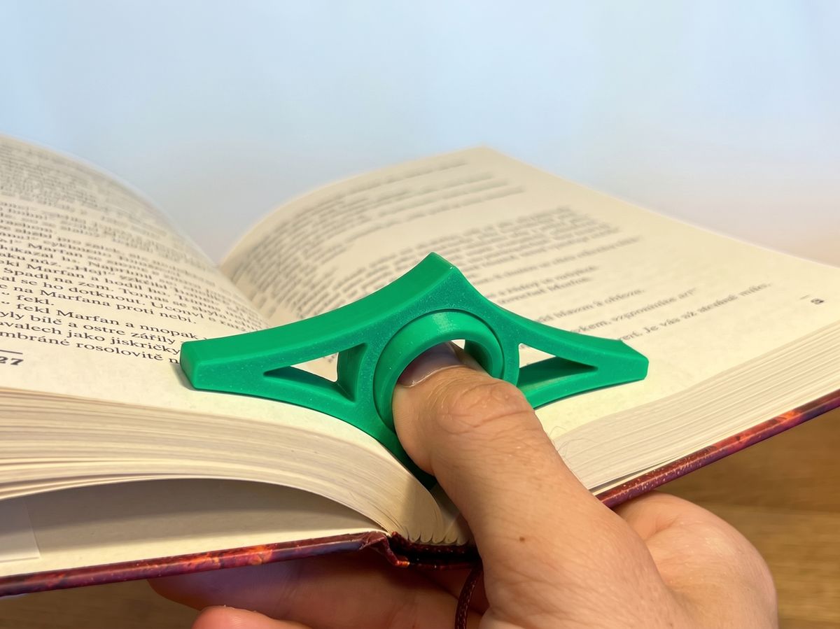 Sujetalibros de Pulgar Giratorio 3D - Lectura Fácil