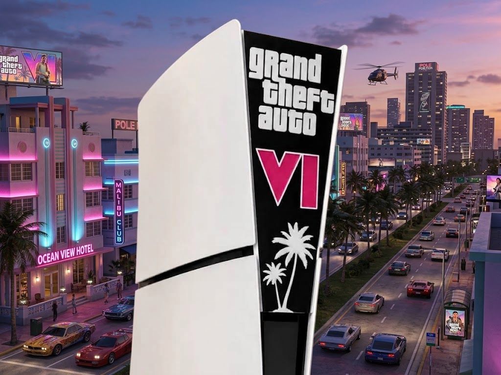 Placa Decorativa GTA VI para PS5 Slim 3D