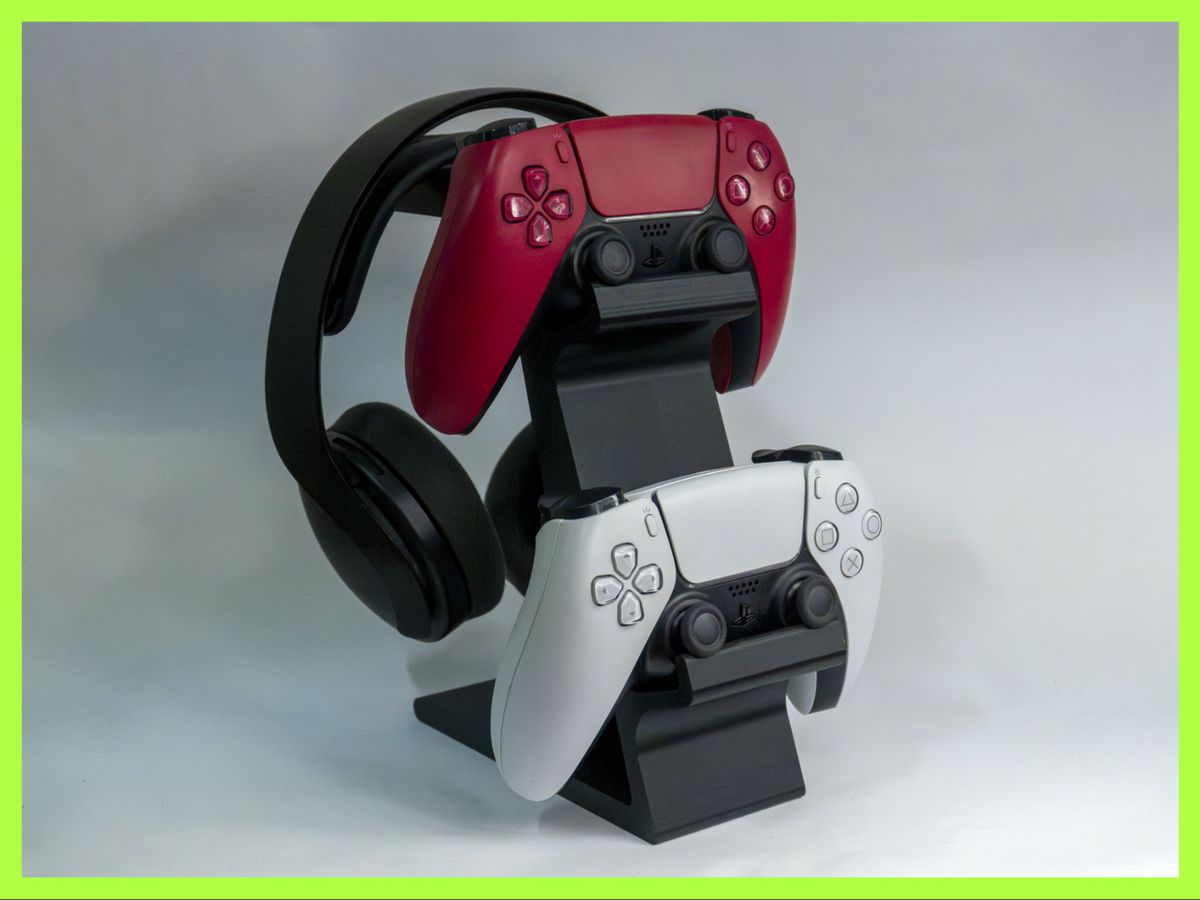 Soporte Gamer 3D Auriculares y 2 Mandos