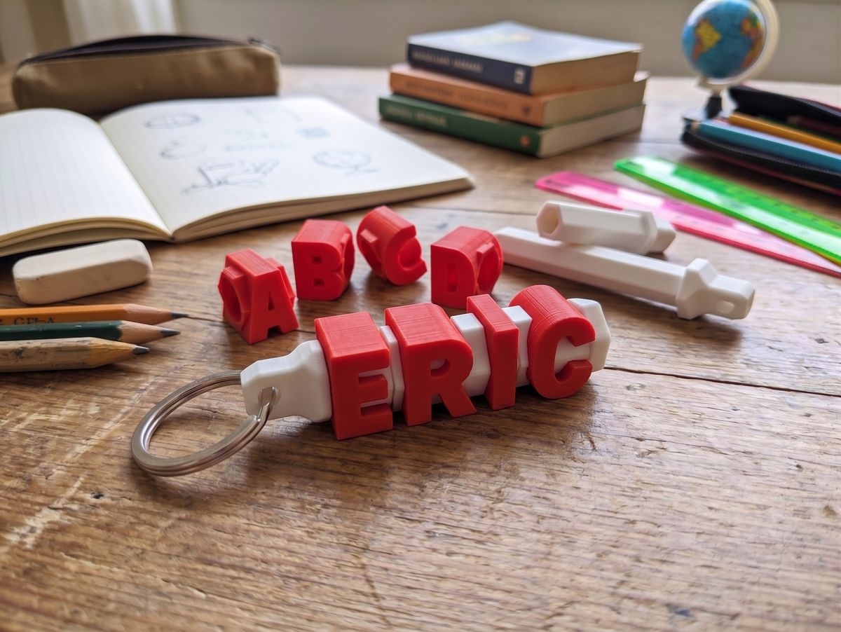 Llavero Personalizado con Nombre 3D