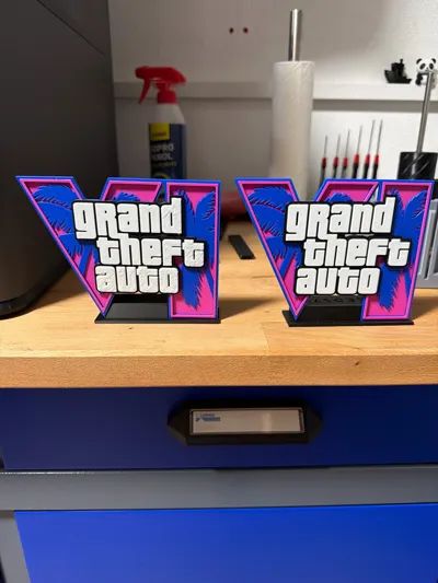 Figura Decorativa GTA VI 3D - Setup Gamer