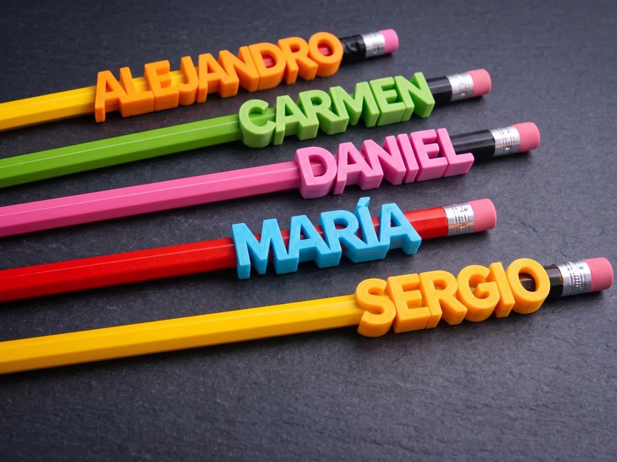 Lápices Personalizados con Nombre 3D