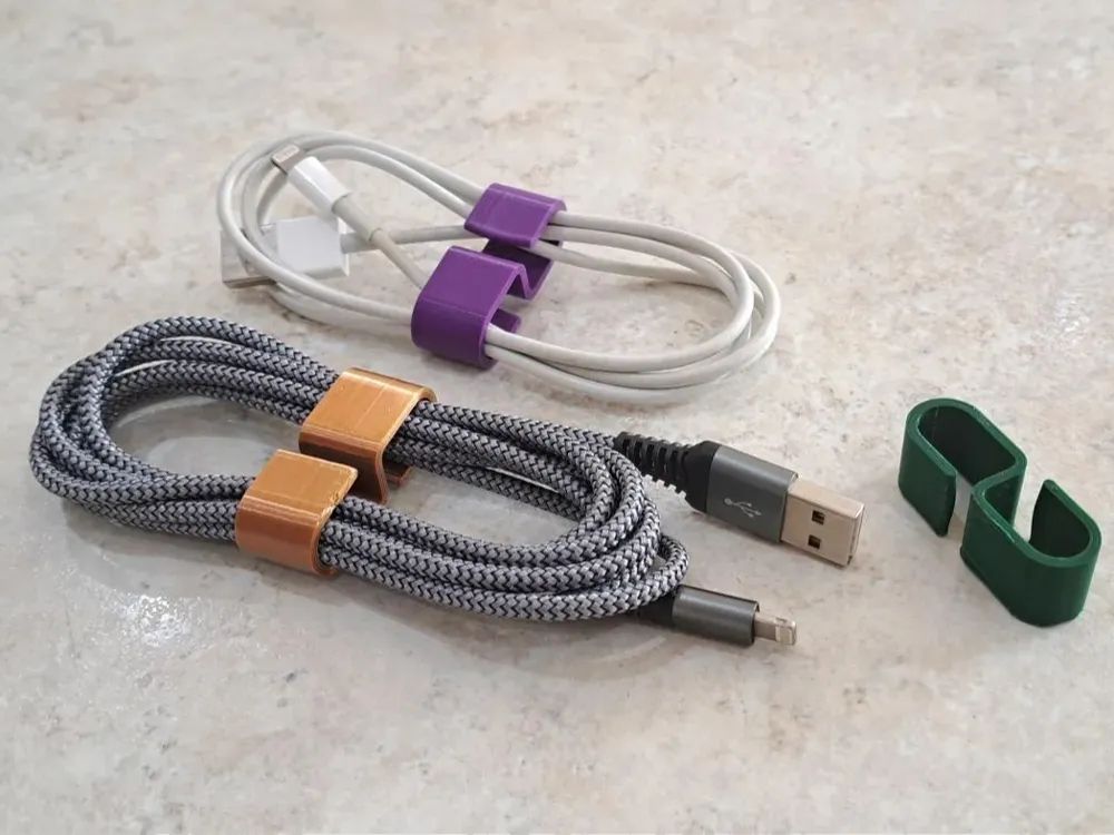 Pack Clips Organizadores de Cables 3D - Setup / Viaje